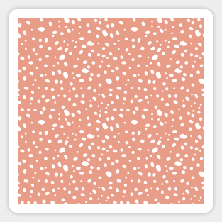 Red pastel polka dot Sticker